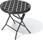 Foldable Patio Side Tables, 17.7" Small End Table Outdoor Weatherproof by Enjoymyhome