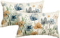 AVOIN colorlife Poppy Chinoiserie Flowers Pillow Covers 12x20 Inch Set of 2 | by AVOINcolorlife