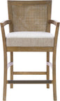 Madison Park Bar Stool with Rattan Back, Wood Counter Height Barstools by MADISONPARK