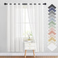 NICETOWN White Sheer Linen Curtains Flax Texture by NICETOWN