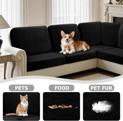 Arfntevss Sectional Couch Covers Slipcovers L Shape Couch Cushion Covers Fitted - Image 6