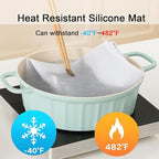 Silicone Baking Mat 35.4"x23.6" Food Grade Silicone Mats for Kitchen Counter Large Countertop Protector Mat with Edge Heightening Non-Slip Heat Resistant Mats for Countertop Easy Clean Transparent