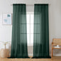 Chyhomenyc Hunter Green Sheer Curtains 96 inches Long 2 Panels, Light Filtering by Chyhomenyc