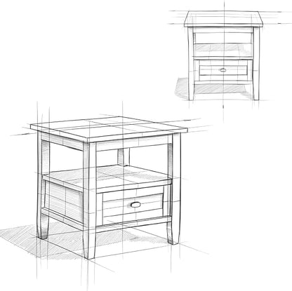 SIMPLIHOME Warm Shaker End Table - Image 10