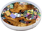 Resin Mold Large Round Deep -Kalinta 20inch Reusable Epoxy Round Molds for Resin Clock, Serving Tray Board, End Table，Floral Preservation Bouquet