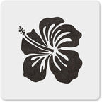 MAGJUCHE Hibiscus Stencil 12 Inches, Reusable Spring Flower Stencil for Painting DIY Crafts Decor
