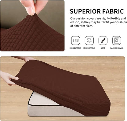 Easy-Going Stretch 2 Pieces Loveseat Couch Cushion Cover - Image 5