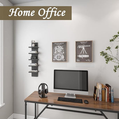 Homaterial 5 Tier Shelvesl, Vertical Column Wall Decor Mount Floating Shelves - Image 2