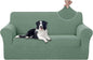 U-NICE HOME Oversized Stretch Loveseat Couch Cover, Cyan | 2 Cushion Sofa by U-NICEHOME
