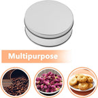 Metal Empty Boxes, Tin Boxes with Lid,Small Silver Tin Boxes,Stackable Organizer Containers,8PCS Storage Tin for Home Outdoor Active Storage Containers