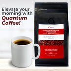 Quantum Organic Whole Roasted Coffee Beans - Medium Roast, From Guji Region of Ethiopia, Crafted for Optimal Health Benefits, Sweet & Fruity, Well-Balanced, Gluten Free, Sustainable, Non-GMO - 1 Pound