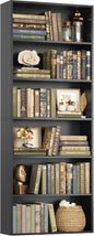 FOTOSOK 6-Tier Open Bookcase and Bookshelf, Freestanding Display Storage by FOTOSOK