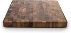 Ironwood Gourmet 28218 Square Charleston End Grain Chef's Board , Acacia Wood 14" Square