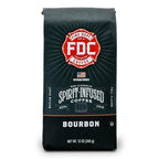 Fire Department Coffee - Bourbon Coffee - Gives Back to Firefighters - Premium Bourbon Infused Whole Beans - Medium Roast - Non-Alcoholic - Roasted in the USA - Veteran Owned - 12 oz