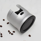 Espresso Tamping Station, Coffee Portafilter Holder, Aluminum Alloy Stand Fit for Most 51mm, 53mm, 54mm and 58mm Portafilter (Round,Silver)