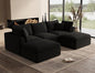 ohllob 110" U Shaped Couch, Cloud Sectional Couches by Ohllob