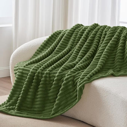 BEDELITE Ribbed Fleece Throw Blanket - Image 8