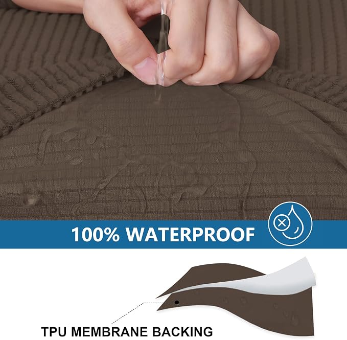 Waterproof Sectional Couch Covers, Non Slip Sofa Cushion Covers | L Shape - Image 3