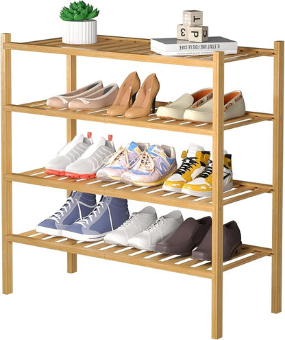 ROMGUAR CRAFT 4 Tier Bamboo Shoe Rack by ROMGUAR+CRAFT