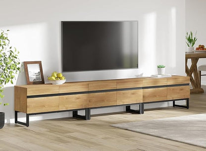 WAMPAT Modern TV Stand for 32-110 Inch TVs, Wood Entertainment Center - Image 8