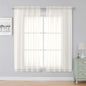 Simplebrand Ivory Sheer Curtains, 2 Panels Set by Simplebrand