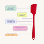 GIR: Get It Right Silicone Cooking Spatula - 11 In Black - Heat Resistant to 425°F - Seamless Nonstick Silicone Cooking Utensils for Kitchen Use & Baking