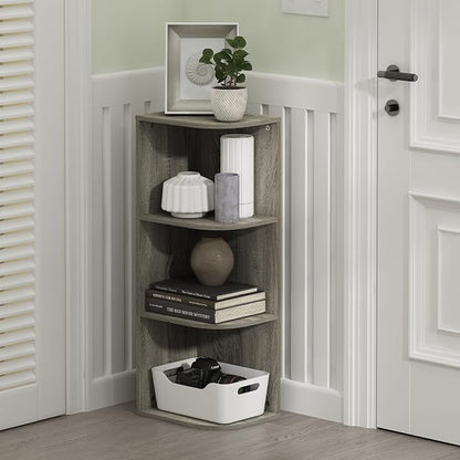 Furinno PASIR Book Shelf, 3-Tier Corner Bookshelf - Image 2