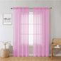 Light Pink Sheer Curtains 78 Inches Long 2 Panels Set, Soft Voile Light by Lecloud