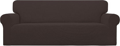 Easy-Going Stretch Oversized Sofa Couch Slipcover Washable Chocolate | 1-Piece by Easy-Going