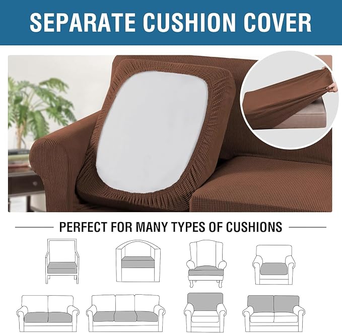 H.VERSAILTEX 3 Piece Stretch Sofa Covers - Image 5