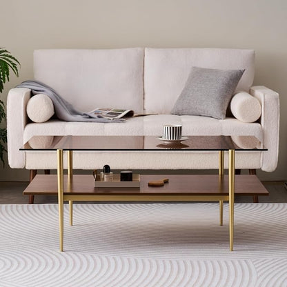 LumFurn Rectangle Coffee Table, Mid-Century Modern Design, L41 W21 x H17 - Image 4