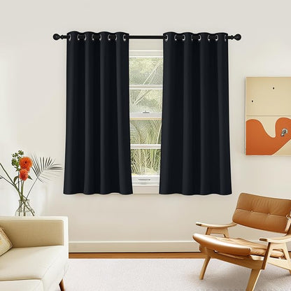 NICETOWN Black Out Curtain for Kitchen Over Sink, Grommet Thermal Curtain by NICETOWN