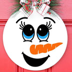 Christmas Stencils for Painting on Wood 12” Christmas Stencil Xmas Holiday Stencil Round Believe Snowman Templates for Porch Door Decor
