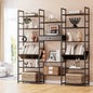 NUMENN Bookcases and Bookshelves Triple Wide 6 Tier Bookshelf, Large Etagere by NUMENN