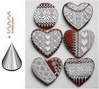 Cake Decorating Set, 5 Pieces Stainless Steel Icing Piping Nozzles Tips Kit - Christmas Holiday Birthday Anniversary Wedding Cupcakes Cakes Cookies Dessert Candy Pastry DIY Making Tools #5