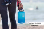 HYDRO CELL Stainless Steel Insulated Water Bottle with Straw - For Cold & Hot Drinks - Metal Vacuum Flask with Screw Cap and Modern Leakproof Sport Thermos for Adults (Sky/Blue 64oz)