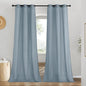 NICETOWN Linen Stone Blue Window Curtains 84 inches Long, Grommet Thick Linen by NICETOWN