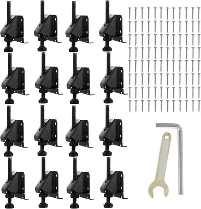 16 Pcak Adjustable Leveling Feet, Heavy Duty Furniture Levelers, Adjustable by Unknown