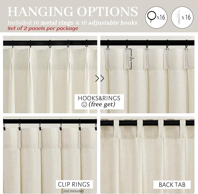 Custom Memory Shape Pinch Pleated 105 Inch Curtains - Image 5
