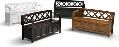 SIMPLIHOME Amherst Entryway Storage Bench - Image 13