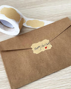 300 Pcs Gift Tag Name Labels Stickers, Kraft Blank Self-Adhesive Jar Labels for Storage Bins Essential Oil Spice Bottle Cosmetic Decoration Food Containers, Mason Labels Craft Presents Stickers