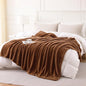 Brown Throw Blanket for Couch Sofa 60”x80” Striped Design by Unknown