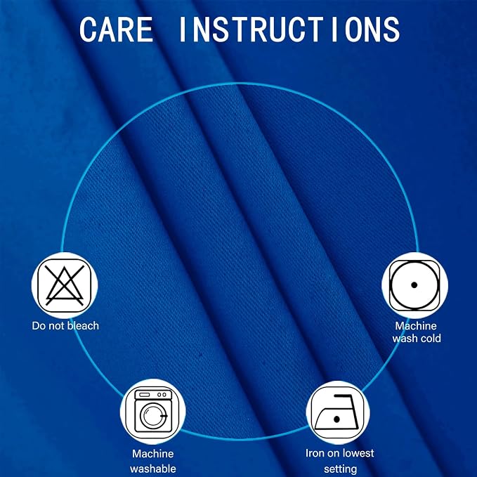 Blackout Curtains 52 x 120 Inch Long Royal Blue Curtains Set of 2 Panels Room - Image 4