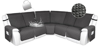 HDCAXKJ 100% Waterproof Reclining Sectional Couch Covers L Shape Recliner Sofa by HDCAXKJ