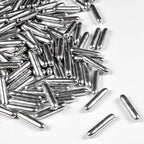 Silver Rods Sprinkles, Sugar Sprinkles For Cake Decorating, 150g/5.29oz, Food Grade, Ice Cream Decoration, Cupcake Toppers, Donuts, Cookies, Holiday, Birthday Party, Christmas Supplies