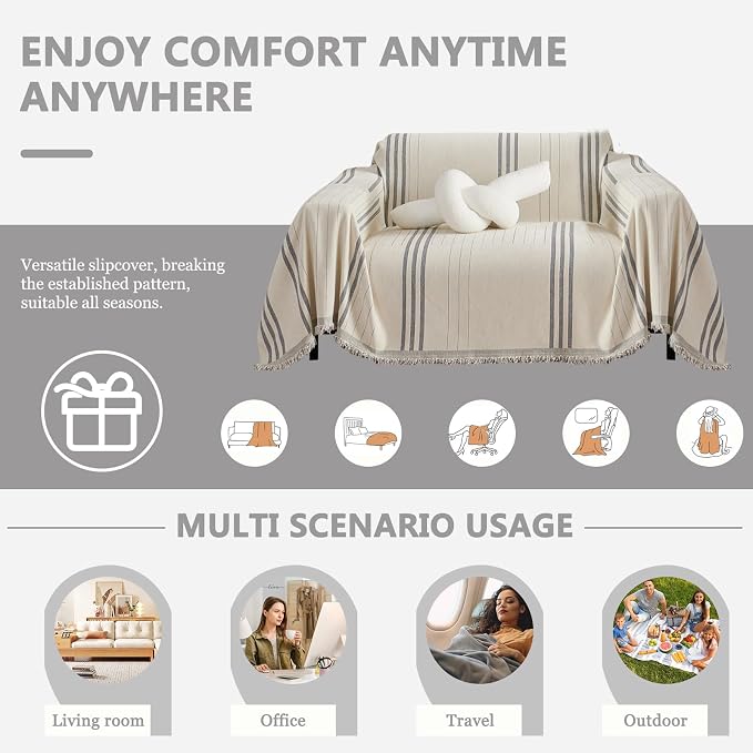 DREAMINGO Chenille Armchair Cover Jacquard Sofa Covers Washable Furniture - Image 3