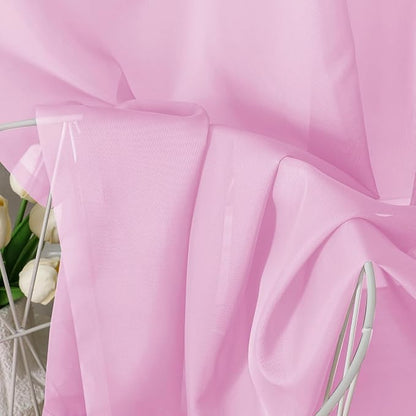 Chyhomenyc Pink Sheer Curtains 78 Inches Long 2 Panels Set - Image 3