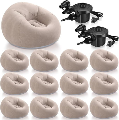 Realspring 6 9 12 Pcs Inflatable Bean Bag Chairs by Realspring