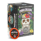 Bones Coffee Company Pina Colada, Pineapple and Coconut Flavored Coffee Pods, Low Acid Medium Roast Single-Serve Bones Cups, Compatible with 1.0 & 2.0 K-Cups Brewers Coffee Maker, 12 Count