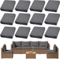 12Pcs Outdoor Cushion Covers, Elastic Patio Cushion Covers | Washable, by dreahoteztil